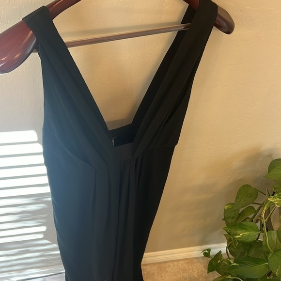 Free people Heidi Linen Blend Maxi dress, black, plunging neckline, sz S - Picture 11 of 13